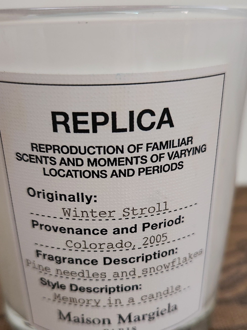 Maison Margiela Replica Winter Stroll Candle - White